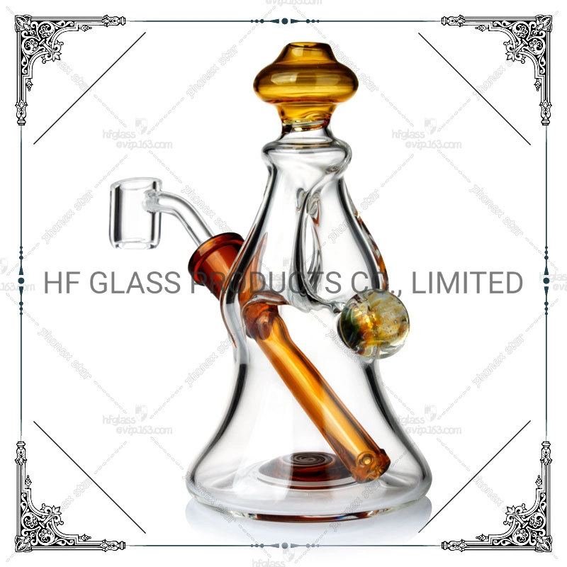 High Quality Recycler DAB Oil Rig Hookah 14mm Female Joint with a Quartz Banger Glass Smoking Water Pipe Shisha Hookah Factory Wholesale