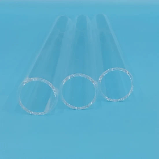 Flange de tubo de vidro de quartzo transparente