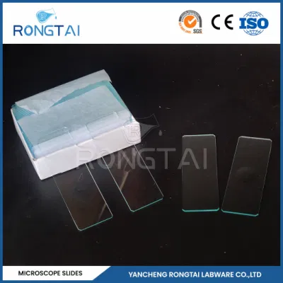 Rongtai Fabricantes de Equipamentos de Laboratório Tipos de Slides de Microscópio China 7101 7102 7105 7107 7109 Slides de Microscópio de Vidro de Quartzo Polonês
