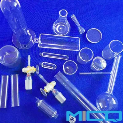 Laboratório de vidro de quartzo personalizado/produtos vidreiros de quartzo/instrumento experimental em frasco de vidro de quartzo de laboratório/cadinho/copo